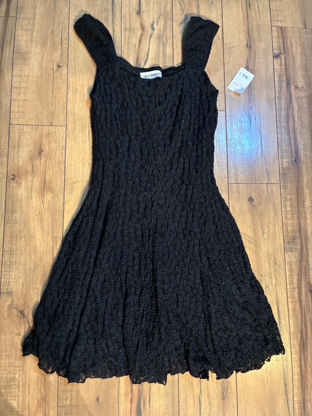 Lucky Brand Black Textured Sleeveless Dress - Little Black Dress